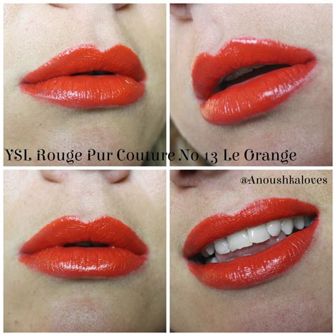 son ysl rouge pur couture màu 13 le orange|ysl pur couture review.